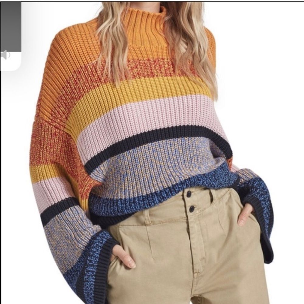 Current/Elliott Multicolor Soleil Cashmere Blend Striped Sweater Size 4